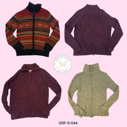 Y2K Vintage Double Zipper Sweater – Retro Streetwe..