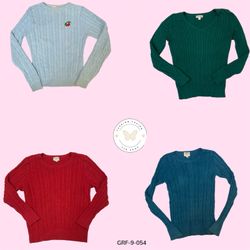Klassischer Y2K Chunky Kabelstrickpullover – Zeitl..