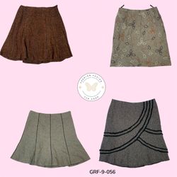 Y2K Vintage Wool Skirts – Classic Aesthetic (GRF-9..