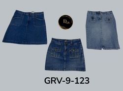 Retro Blue Denim Midi Skirt – Everyday Essential(G..