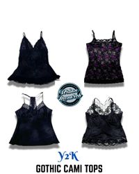 Y2K Gothic Cami Tops - UMW0019