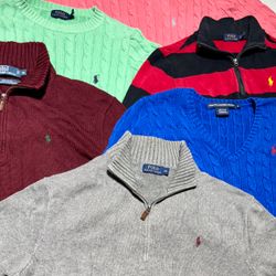Polo Ralph Lauren Sweaters - 1/4 zips and cable kn..