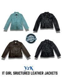 Y2K It Girl Structured Leather Jackets - UMW0032