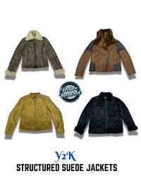 Y2K Structured Suede Jackets - UMW0036