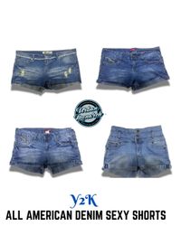 Y2K All American Denim Sexy Shorts - UMW0039