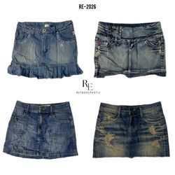 Gonne in denim mini uniche Y2k (RE-2026)