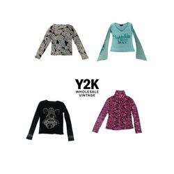 Y2K European Mesh Long sleep Tops (YWV21)