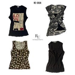Y2K IT Girl Top Senza Maniche (RE-2028)