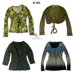 Top a maniche lunghe in mesh mix Y2K Forest Vibe (..