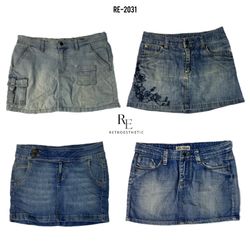 Gonne Mini in Denim dell'Era Britney Y2K (RE-2031)