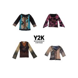 Y2K European Mesh Long sleep Tops (YWV22)