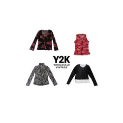 Y2K European Mesh Long sleep Tops (YWV729)