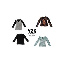 Y2K European Mesh Long sleep Tops (YWV31)