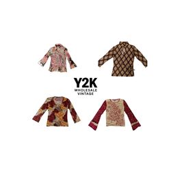 Y2K European Mesh Long sleep Tops (YWV32)