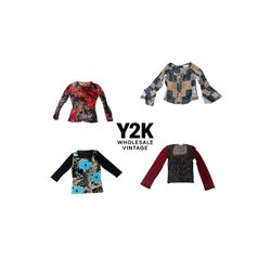 Y2K European Mesh Long sleep Tops (YWV34)