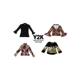 Y2K European Mesh Long sleep Tops (YWV37)