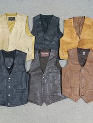 HD1164 Men Y2K Leather Waistcoat