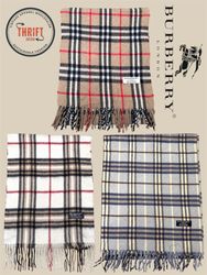 T1488 Burberry Scarves 🧣 100% Authentic Cashmere/..