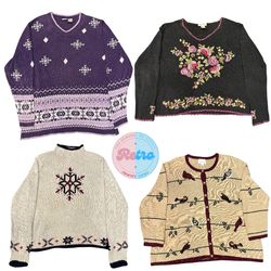 Ensemble de pulls en tricot vintage Y2K – pulls et..