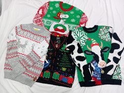 IQ0722 Y2K Festive Glow Weihnachts-Pullover