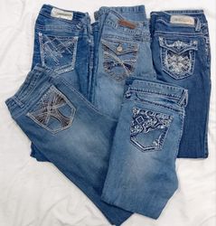 IQ0726 Y2K Retro Diva Denim Jeans
