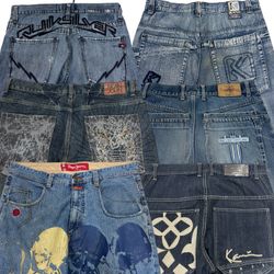 Y2K Hip Hop Baggy Jeans (F-42)