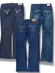 Jean bootcut/évasé de marque pour femme Y2k (F-41)