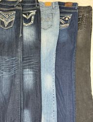 Jeans a zampa d'elefante decorati Y2K | V-T032
