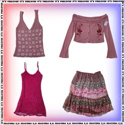 Blusas, saias e vestidos Pretty in Pink (SS-1277)