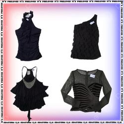 Todos os tops Y2k pretos (SS-1275)