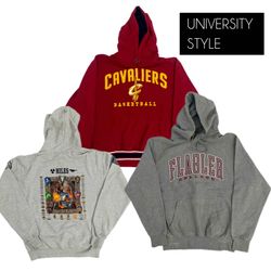 Felpa e hoodies stampati in collage in stile vinta..