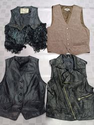 R126 Ladies vintage Leather Waistcoat