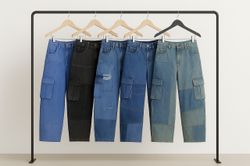 Upcycled Fray and Fade Cargo Pants