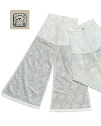Upcycled Lace-net Wide Legged Pants
