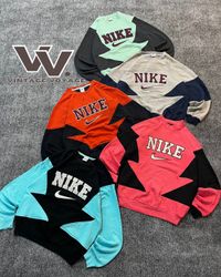 Nike Rework Style Patchwork Jumpers -#20925