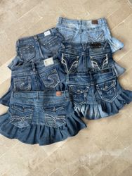 Upcycled Y2K Denim Mini Skirts