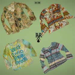 Tops de Manga Longa Y2K Boho Paisley (AA-238)