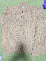 Polo cable knit sweater