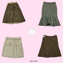 Y2K Vintage Wool Skirt – Classic Minimalist Street..