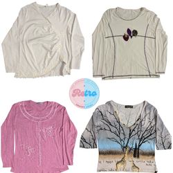 Y2K y Camisetas de Manga Larga Vintage