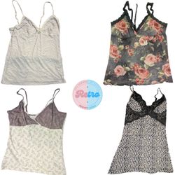 Y2K Lace Slip Tops