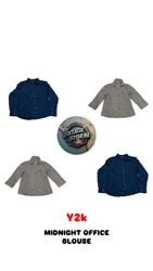 Y2K Midnight Office Blouses