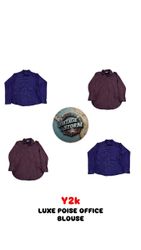 Y2K Luxe Poise Office Blouses