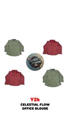 Y2K Celestial Flow Office Blouses