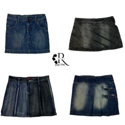 Gonne Mini in Denim dell'Era Cyber Girl Y2K (RW-79..