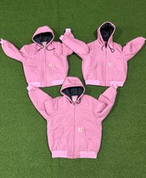 Rework style pink carhartt workwear jackets