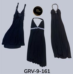 Schwarzes Poly besticktes Kleid – Eleganter und ze..