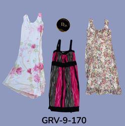 Stylisches pinkes bedrucktes Poly Kleid – Authenti..
