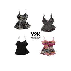 Y2K European Grunge Vixen Cami tops mix(YWV43)