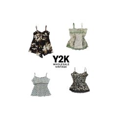Y2K European Grunge Vixen Cami tops mix(YWV45)